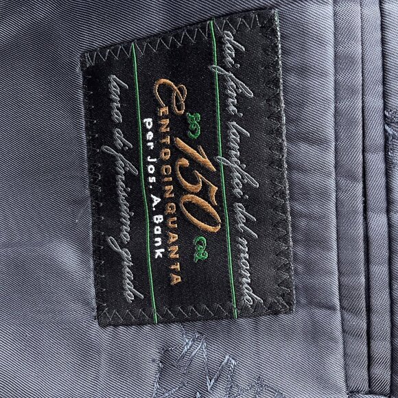 Jos A Banks Blazer Men 42R Gray Pinstripe Gordon Super 150s Wool Signature VTG‎ - Picture 13 of 15